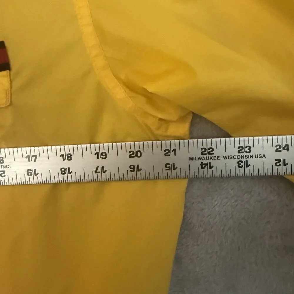 VTG Tommy Hilfiger Tommy Jeans Pullover Windbreaker Mens M Yellow Rain Jacket